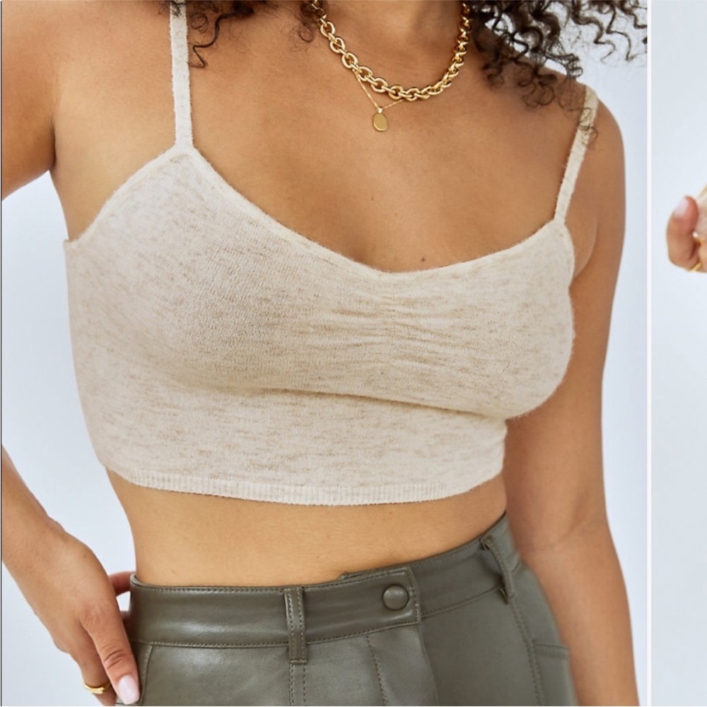 Aritzia Wilfred Shelby Knit Wool Blend Cropped Top